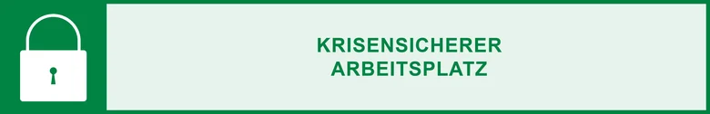 Vorhängeschloss: krisensicherer Arbeitsplatz