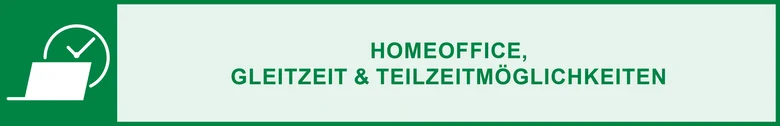 Laptop mit Uhr: Homeoffice, Gleitzeit & Teilzeitmöglichkeiten